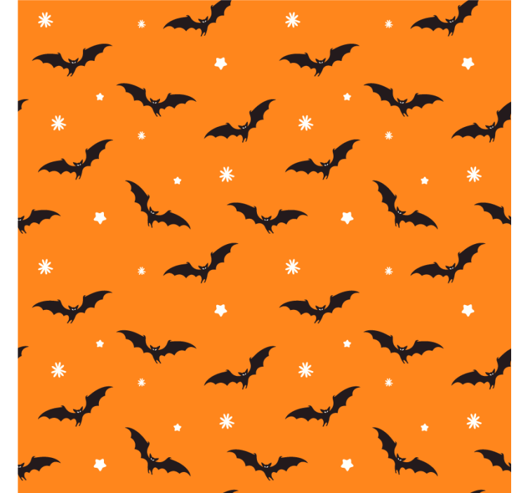 Dessous de verre halloween à motif de chauves-souris orange - TenStickers