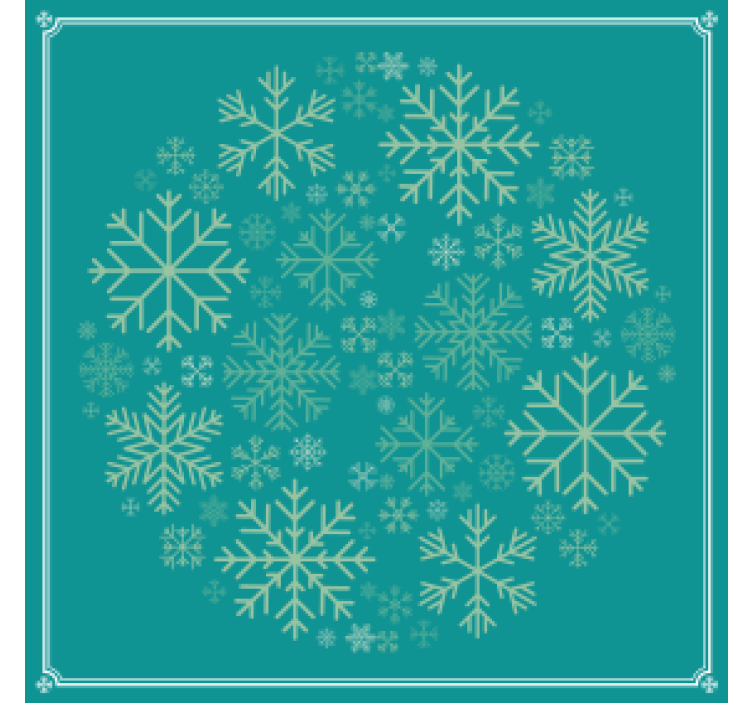Dessous de verre noël motifs flocons de neige - TenStickers