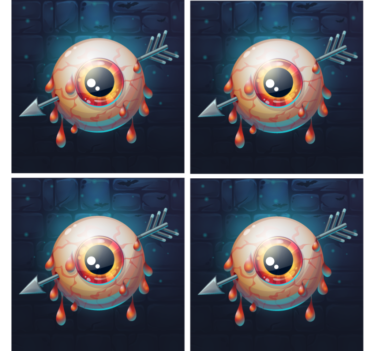Oeil effrayant halloween dessous de verre - TenStickers