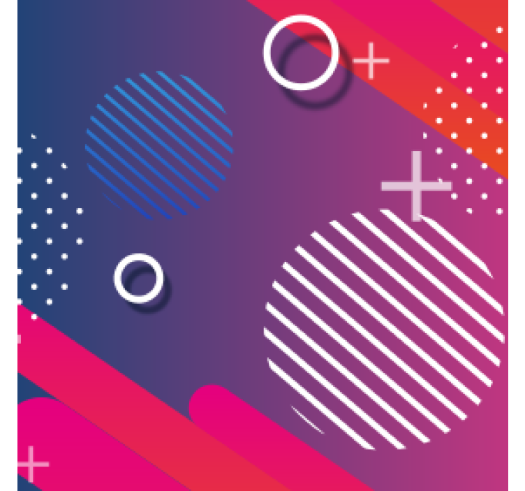 Dessous de verre motif géométrique avec cercles - TenStickers