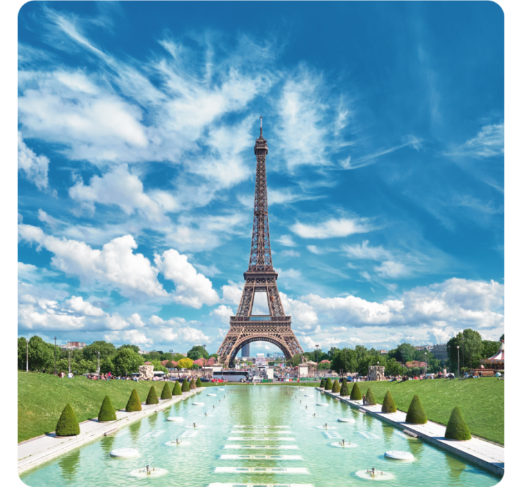 dessous de verre moderne Bas de la tour eiffel reflet - TenStickers