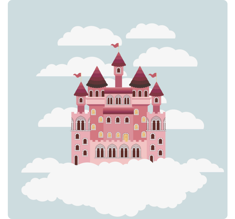 Dessous de verre geek illustration de château féerique - TenStickers