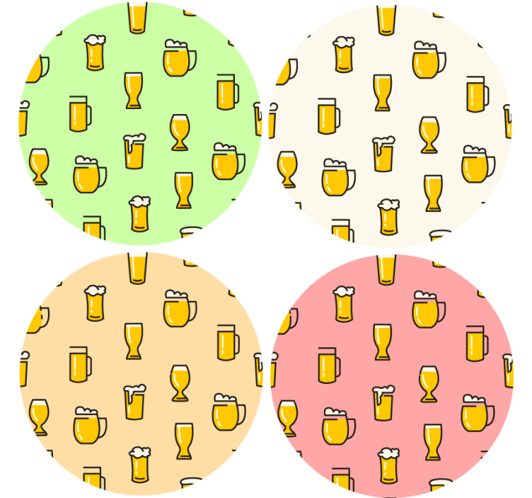 dessous de verre biere Modèle de bière - TenStickers