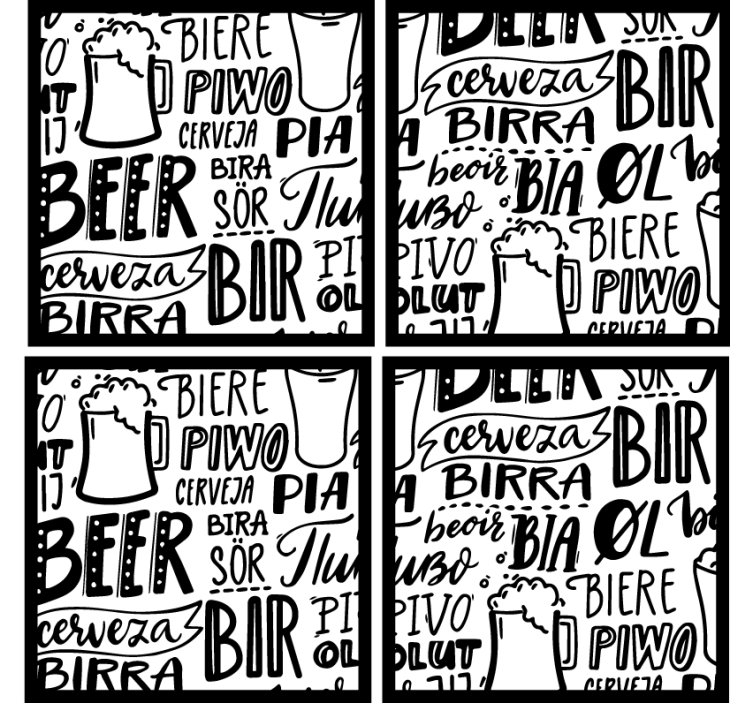 Dessous de verre bière terminologie variée - TenStickers