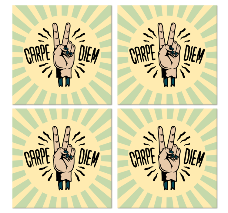Dessous de verre citation symbole de paix - TenStickers