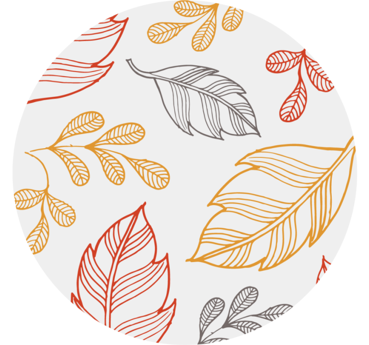 Dessous de verre motifs de feuilles superposées - TenStickers