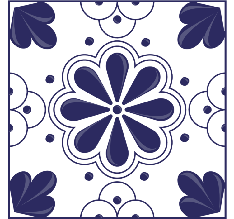Dessous de verre motif floral en forme de fleurs - TenStickers