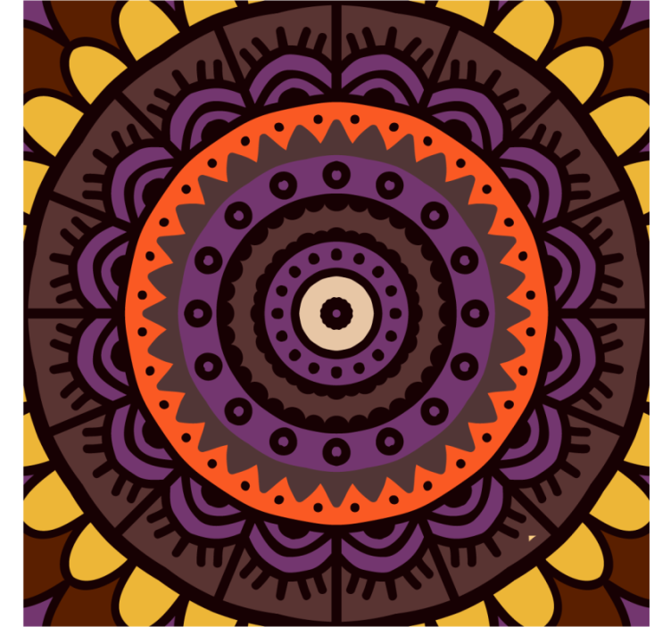 Dessous de verre motif circulaire complexe - TenStickers