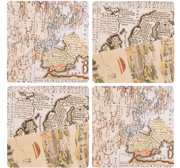 Dessous de verre vintage carte du monde - TenStickers