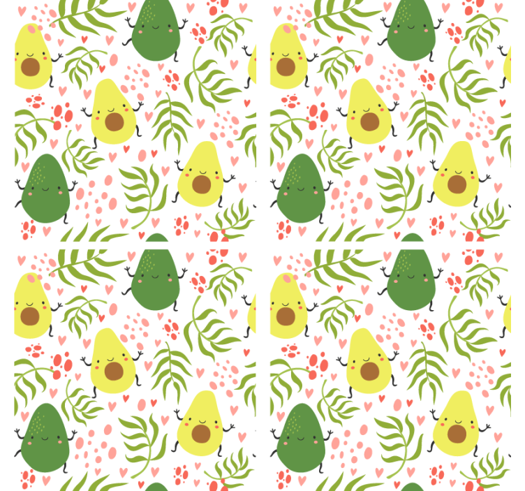 Dessous de verre geek motif avocat mignon - TenStickers