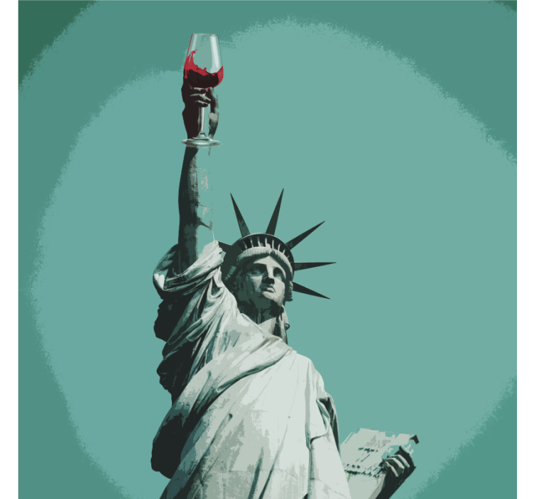 Dessous de verre geek statue tenant un vin - TenStickers