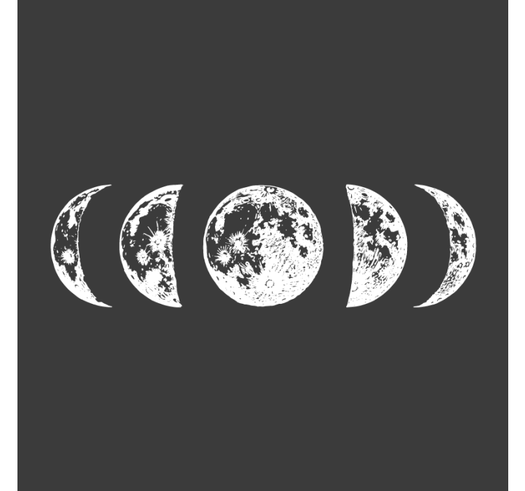 Dessous de verre illustration des phases lunaires - TenStickers