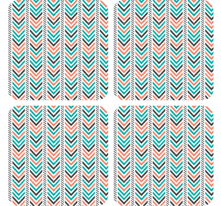 Dessous de verre motifs chevrons essentiels - TenStickers