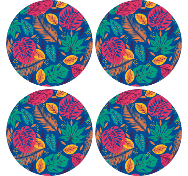 Dessous de verre imprimé feuilles tropicales - TenStickers
