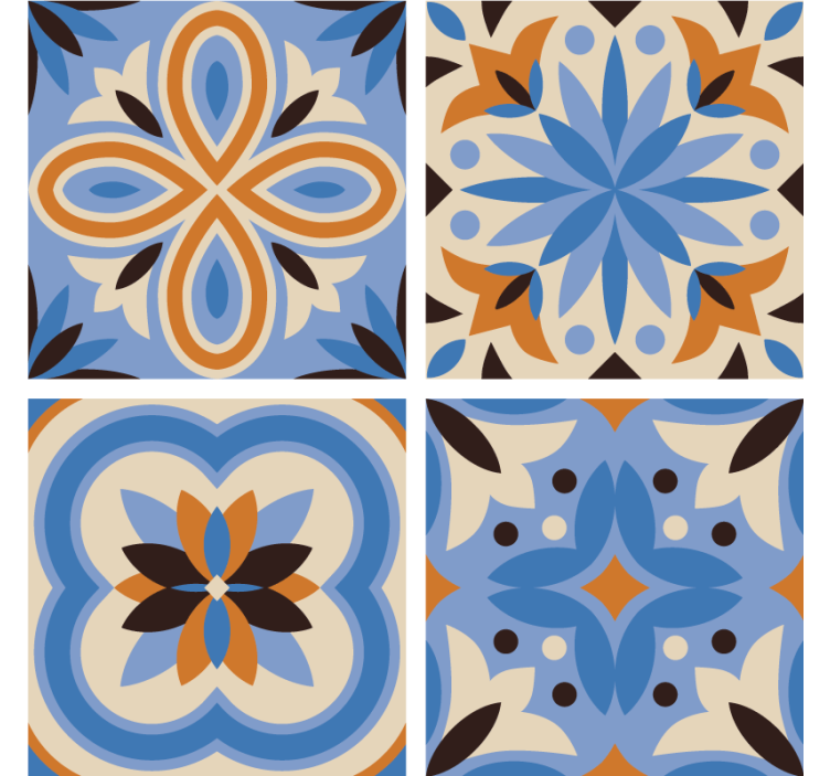 Dessous de verre motifs botaniques élaborés - TenStickers