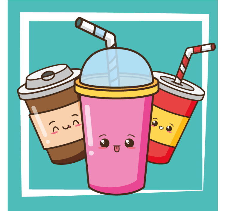 Dessous de verre geek personnages de boissons ludiques - TenStickers