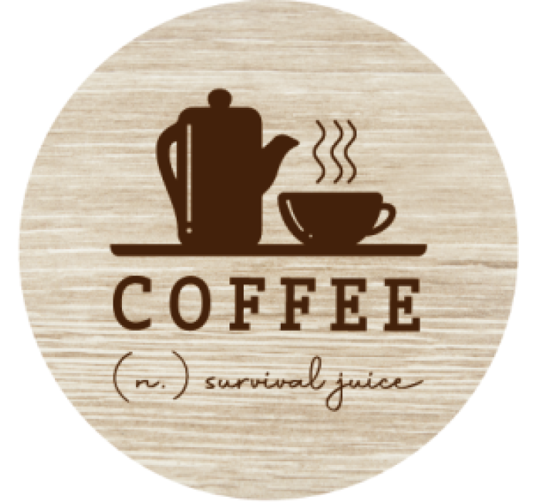 Dessous de verre personnalisable théière et tasse - TenStickers