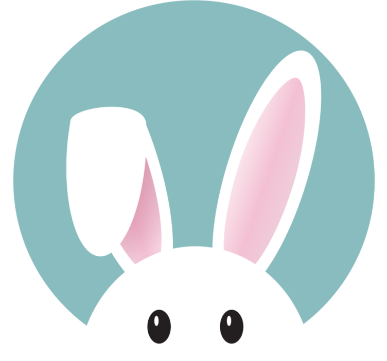 Dessous de verre geek tête de lapin mignonne - TenStickers