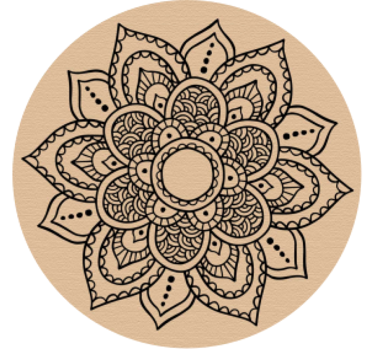 Dessous de verre motif floral complexe - TenStickers