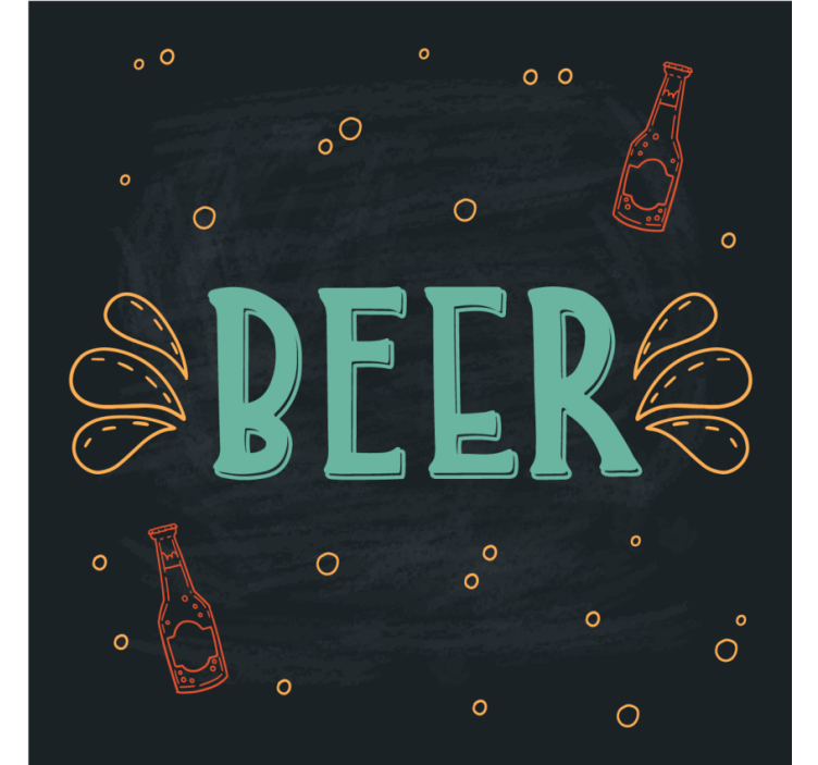 Dessous de verre bière concept de bière amusant - TenStickers