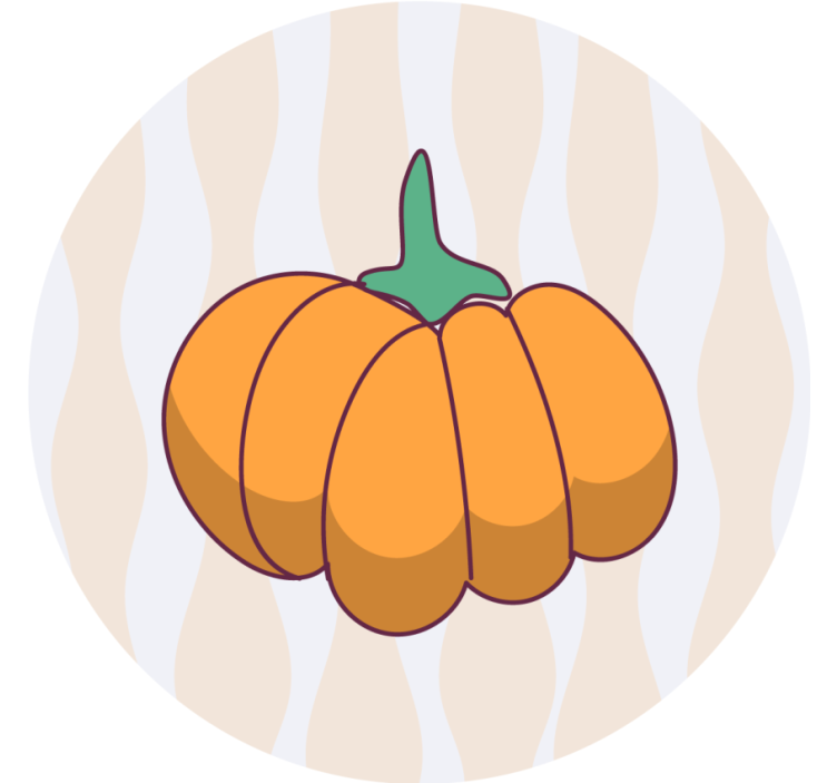 Dessous de verre halloween en forme de citrouille stylisée - TenStickers