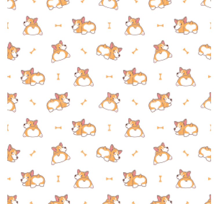 Dessous de verre geek motif corgi ludique - TenStickers