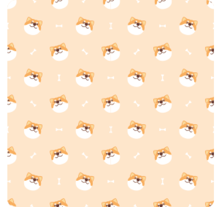 Dessous de verre moderne motifs de têtes de chiens joyeux - TenStickers