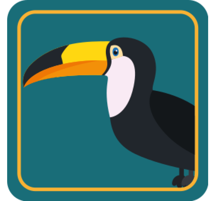 Dessous de verre vintage illustration toucan tropical - TenStickers
