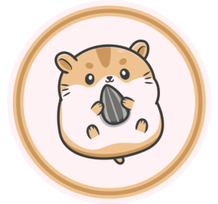 Dessous de verre geek hamster mignon avec graine - TenStickers