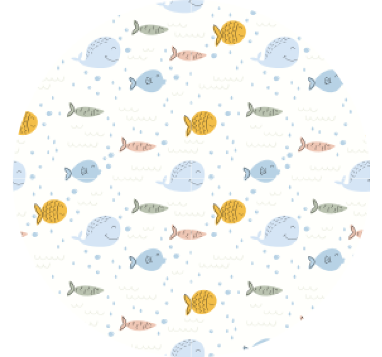 Dessous de verre geek motif de poissons colorés - TenStickers