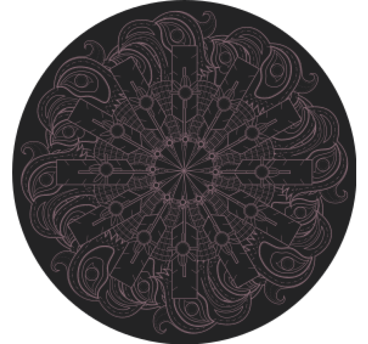 Dessous de verre motif mandala complexe - TenStickers
