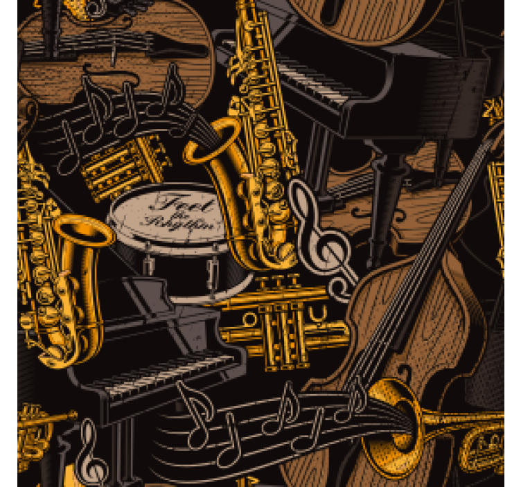 Dessous de verre geek motifs instruments de musique - TenStickers