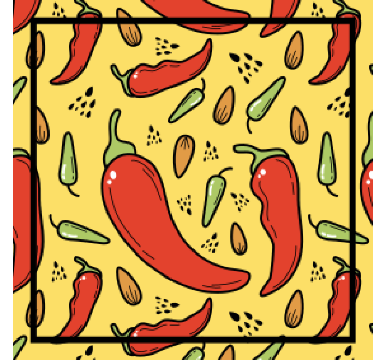 Dessous de verre moderne motif piments rouges - TenStickers