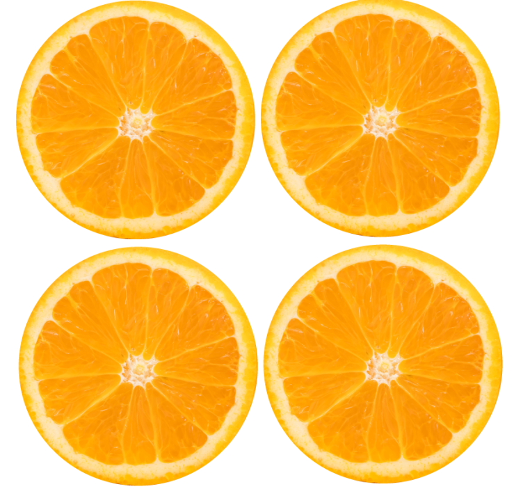 Dessous de verre moderne arrangement de tranches d'agrumes - TenStickers