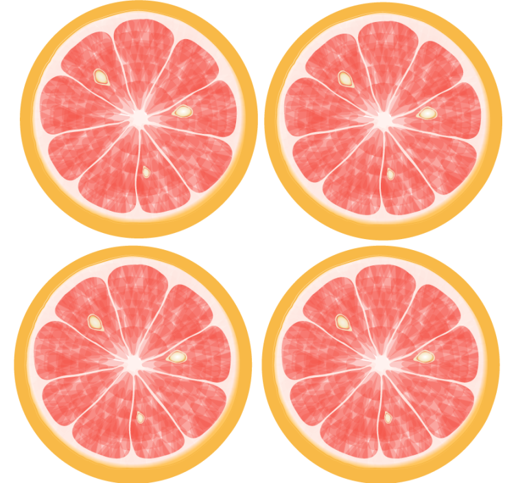 Dessous de verre geek motif tranche de citron - TenStickers