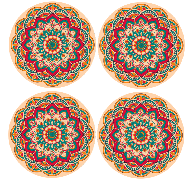 Dessous de verre moderne motif mandala rond - TenStickers