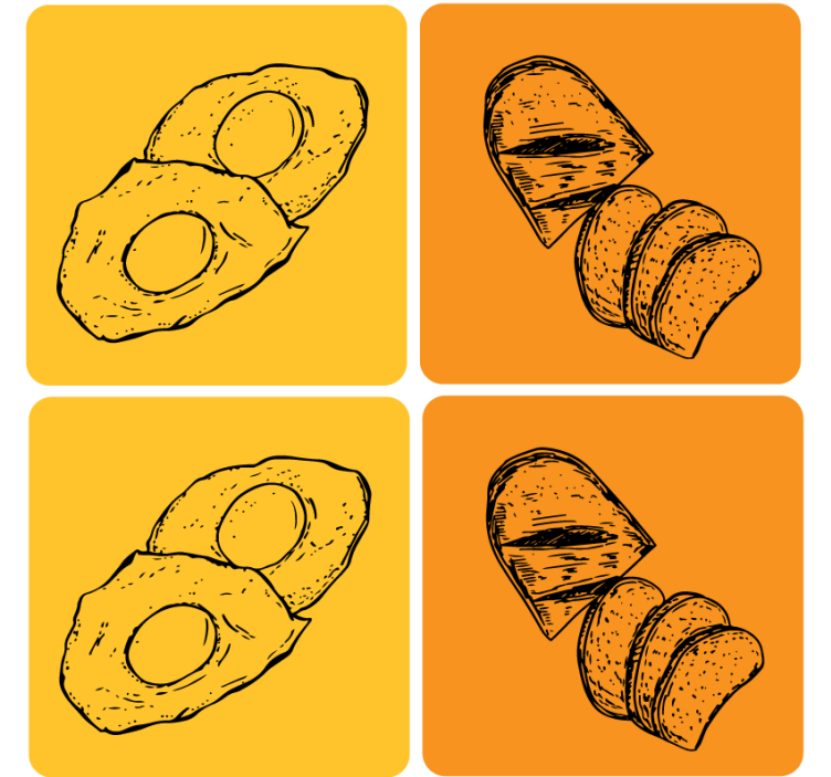 Dessous de verre moderne avocat et pain tranché - TenStickers