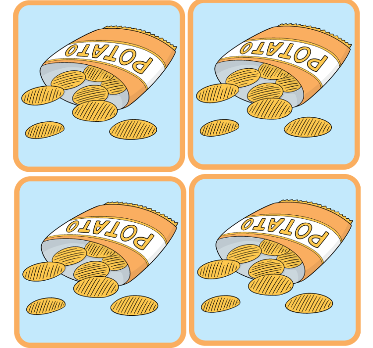 Chips plus de sous-verres en sticker - TenStickers