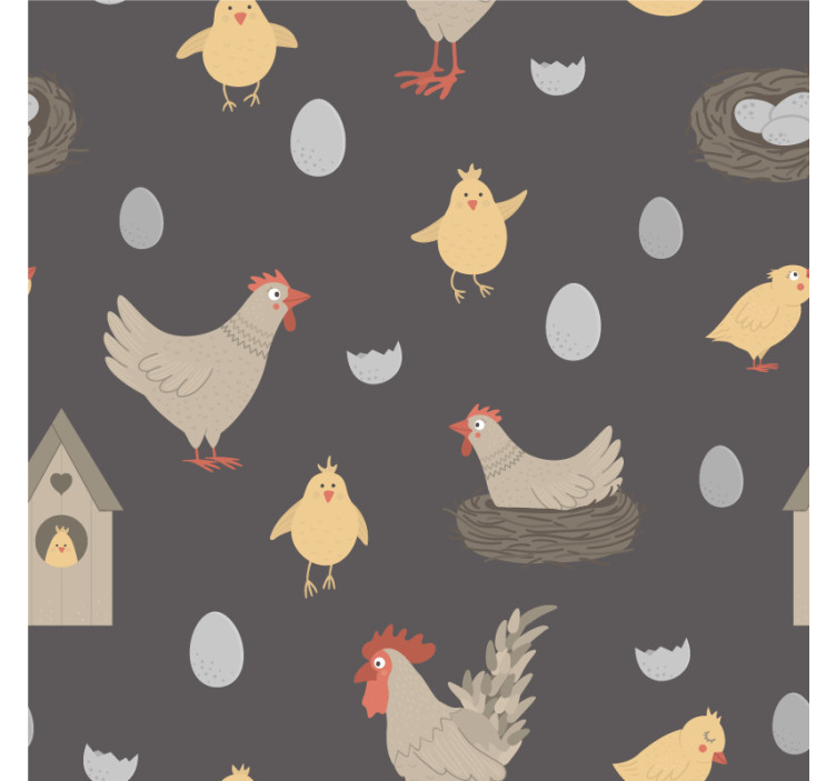 Dessous de verre geek motif poules et œufs - TenStickers
