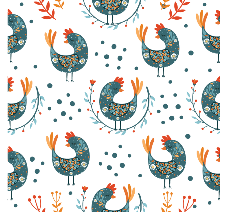 Dessous de verre geek motif de poules fantaisistes - TenStickers