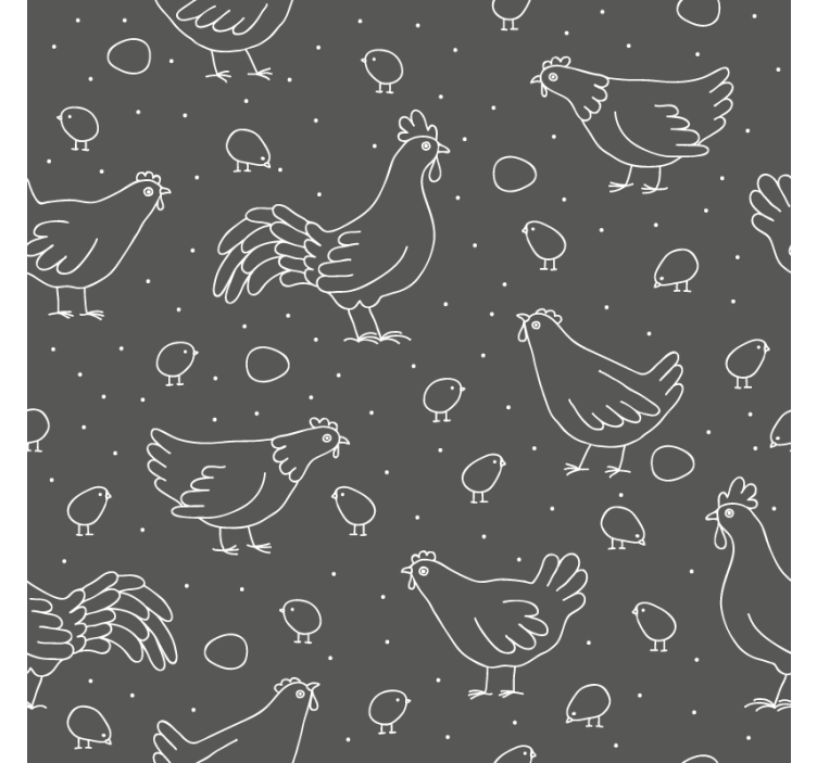 Dessous de verre vintage motifs de poules et poussins - TenStickers