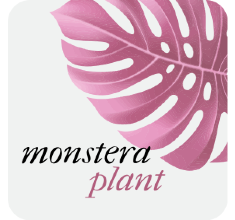 Dessous de verre personnalisable feuille de monstera - TenStickers