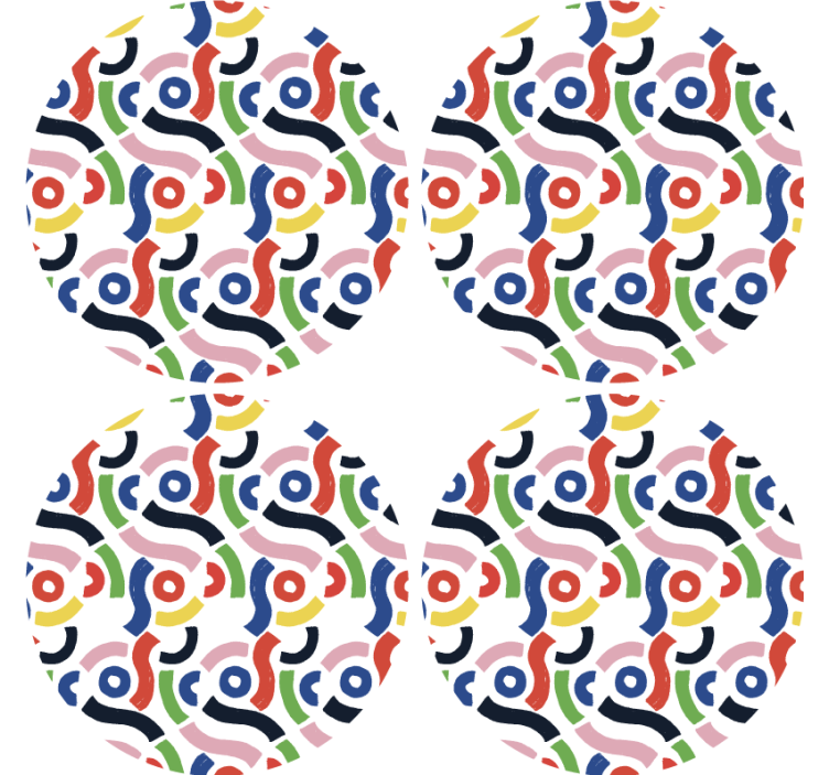 Dessous de verre motifs abstraits colorés - TenStickers