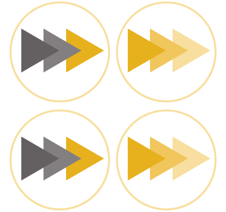 Dessous de verre geek motif flèches directionnelles - TenStickers