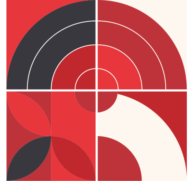 Dessous de verre motifs géométriques colorés - TenStickers