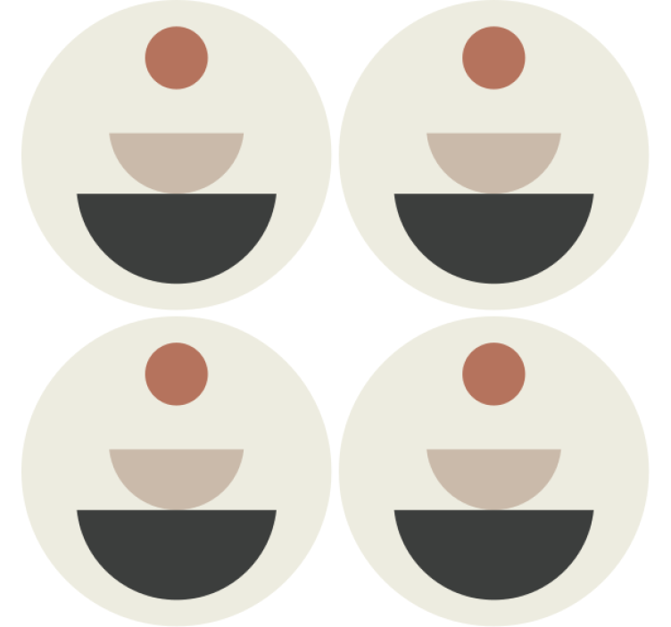 Dessous de verre geek formes circulaires superposées - TenStickers