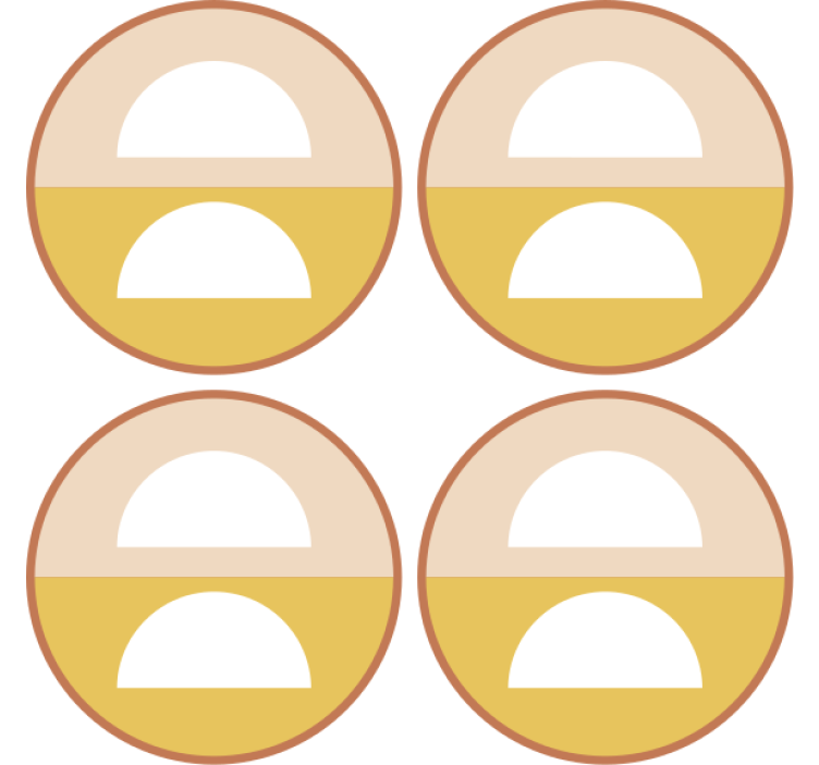 Dessous de verre geek cercles géométriques demi-lunes - TenStickers