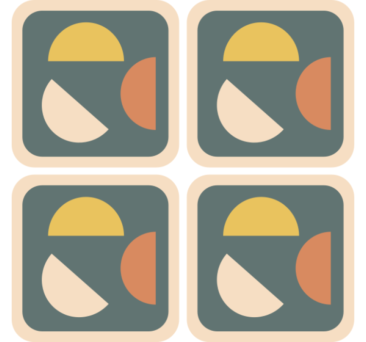 Dessous de verre geek formes colorées géométriques - TenStickers