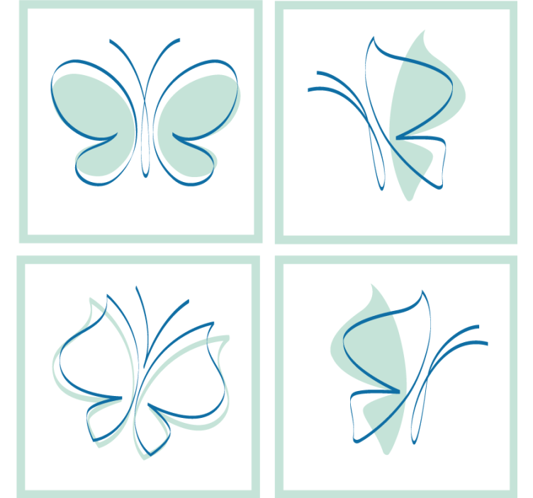 Dessous de verre motifs de papillons élégants - TenStickers