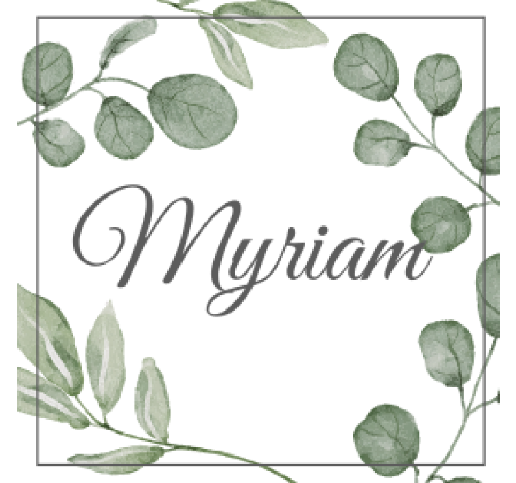Dessous de verre personnalisable motif de feuilles élégant - TenStickers